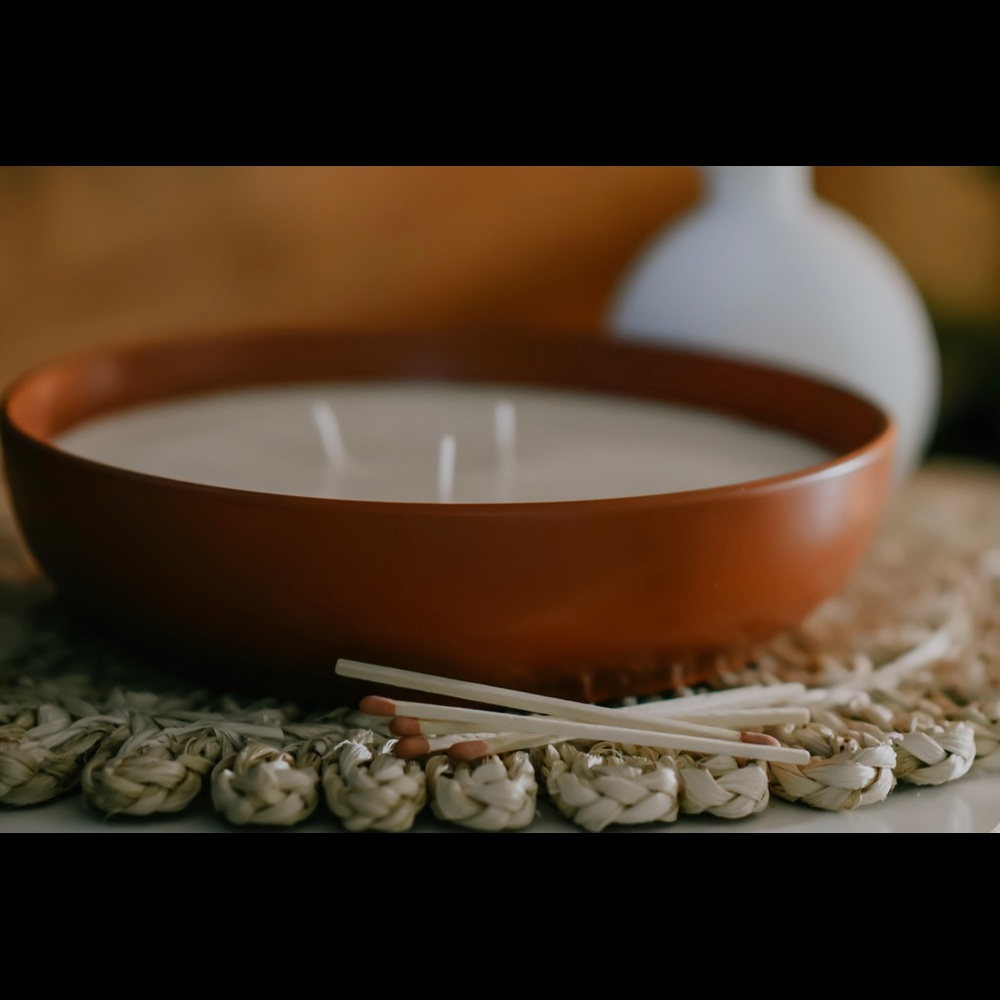 3 Wick Large Terracotta Candle- Eucalyptus